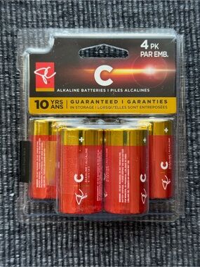 PC C Alkaline Batteries 4-Pack Sealed New #2